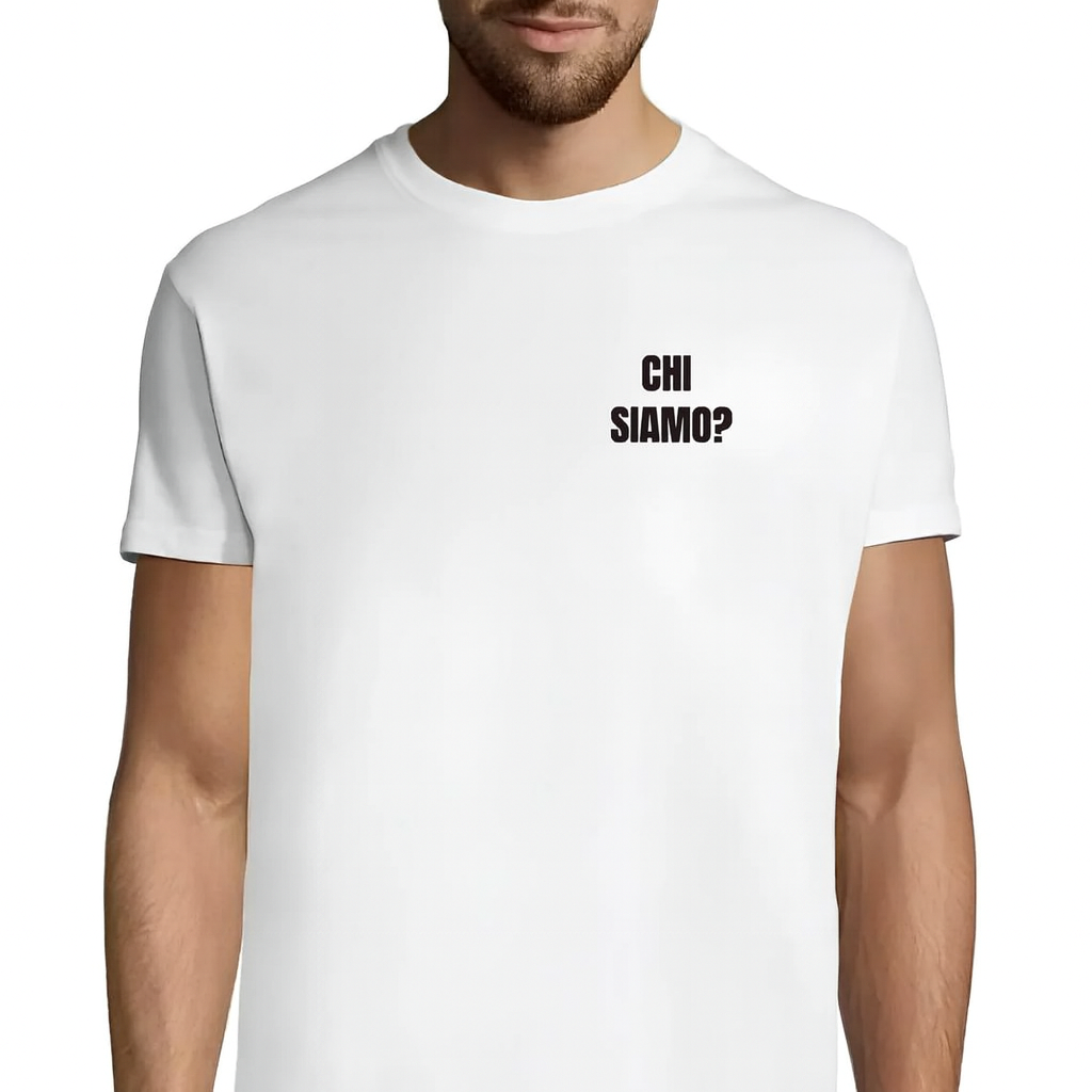 T-shirt Chi Siamo? - Blanc / Écriture Noire